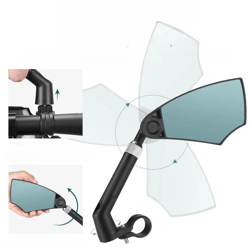 Bicycle Anti Glare Rearview Mirror Extendable Explosion-proof Rearview Mirror Mountain Bike Reflective Mirror Riding Equipment Zpaxo