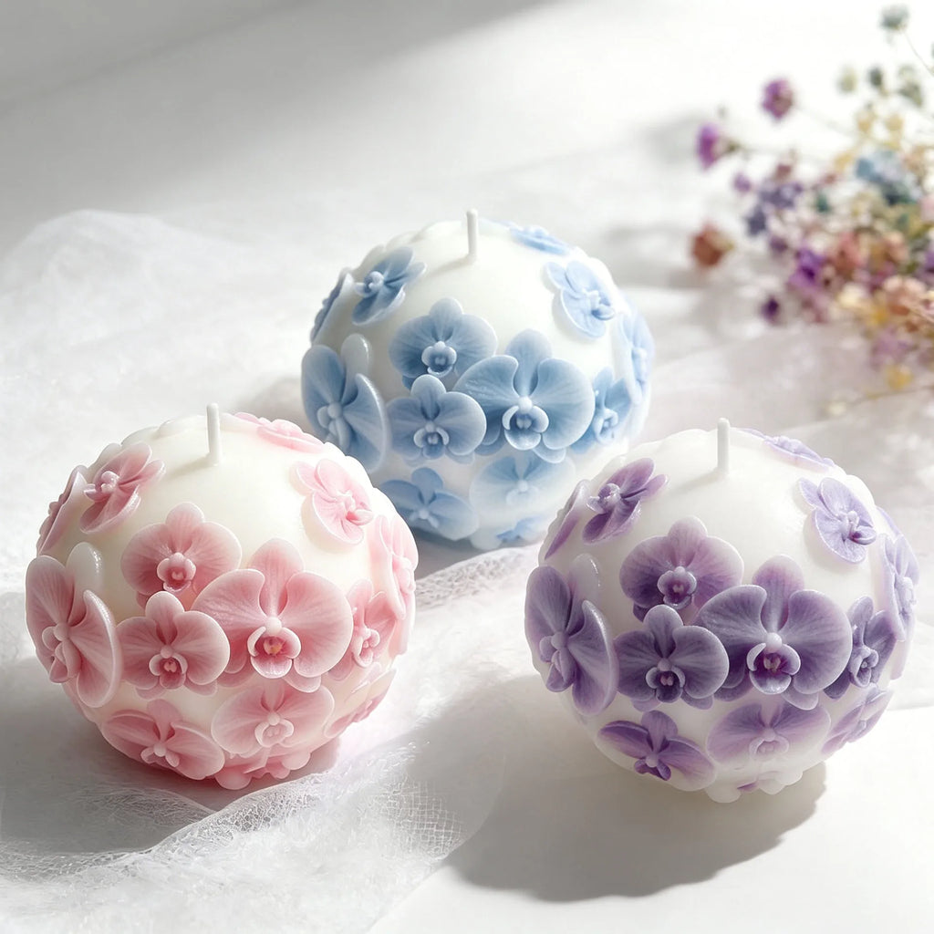 3D Flower Ball Silicone Mold – Sphere Candle Soap Resin Mold