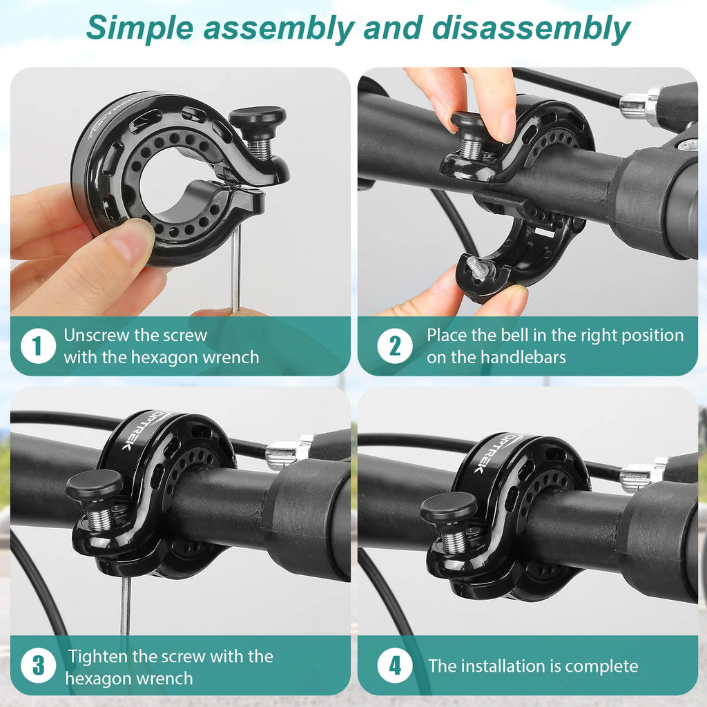 New Upgraded Mini Aluminum Alloy Bike Bell 110dB Loud Sound Innovative Lightweight Cycling Horn For MTB Road Bicycle Accessories Zpaxo