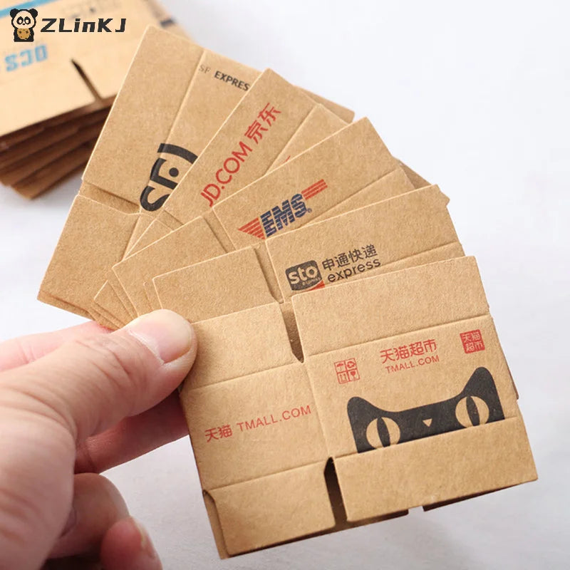 ▶5Pcs/set Mini Carton Express Carton 1:12 Dollhouse Miniature Express Box Decor Toy Zpaxo