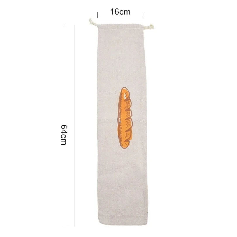 Linen Bread Bags Reusable Drawstring Large Washable Storage Food Accessories Home Unbleached Kitchen Organizer Zpaxo