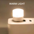 USB LED Plug Night Light – Warm & White | Book Lamp