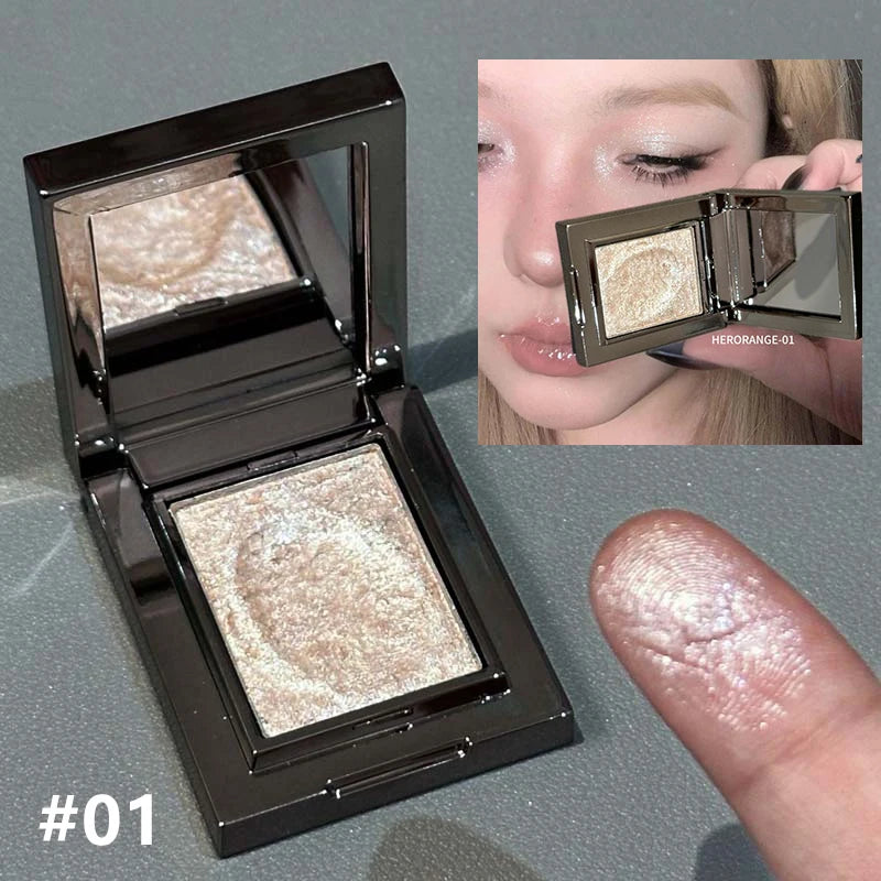 Chameleon Dark Green Eyeshadow Palette Fine Easy-To-Apply Sparkling Pearlescent Mashed Potato Eye Shadow Brightening Makeup Zpaxo 01