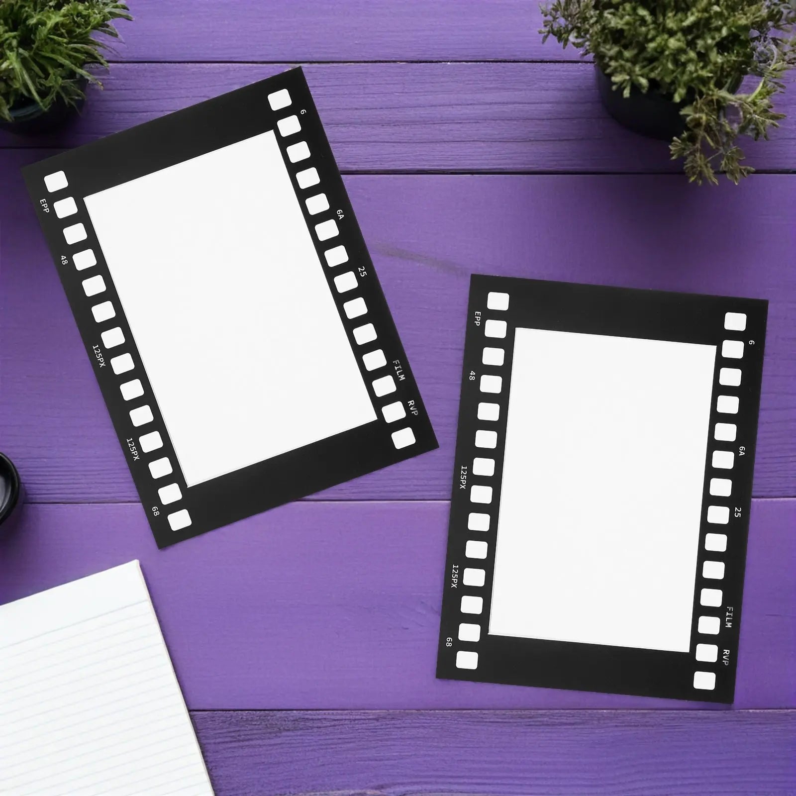 10Pcs Retro Film Strip Picture Frames Lightweight Paper Photo Frames for Wall Art Collage Vintage Style Photo Holder Frame