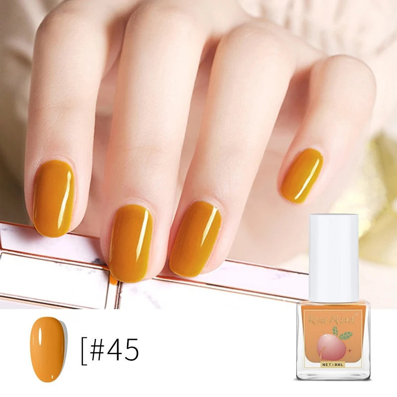 Water-based Peel-off Nail Polish No UV Lamp Needed Long-lasting Zpaxo 45