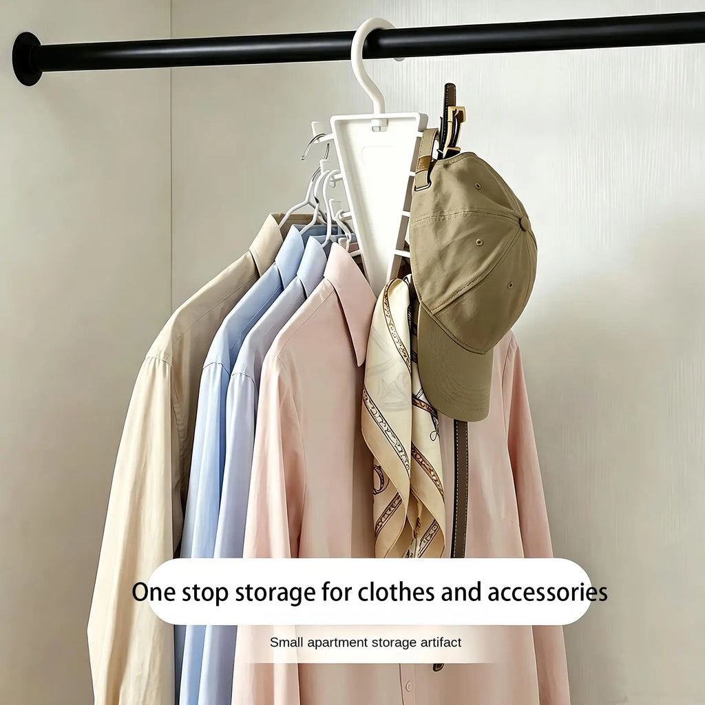 Space Saving V Shape Hangers Non Slip Multi Hook Closet Organizer