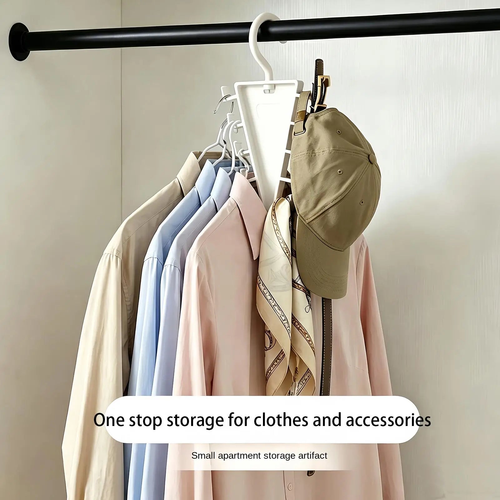 Space Saving V Shape Hangers Non Slip Multi Hook Closet Organizer