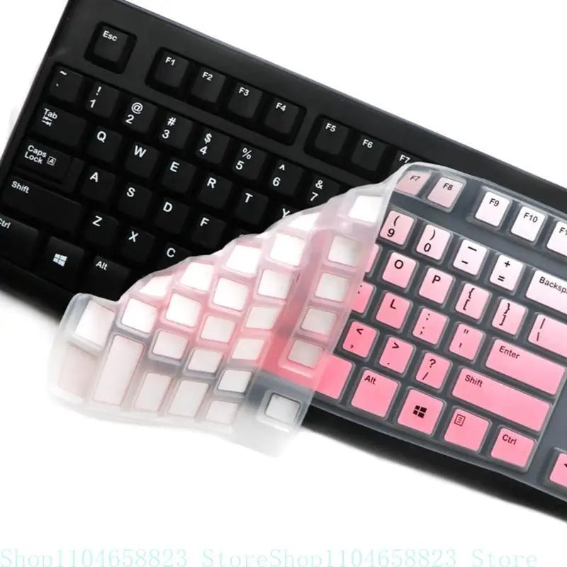 Dustproof Waterproof Transparent Silicone Keyboard Cover Skin Protectors for K120 MK120 Corded Keyboard Accessories Zpaxo