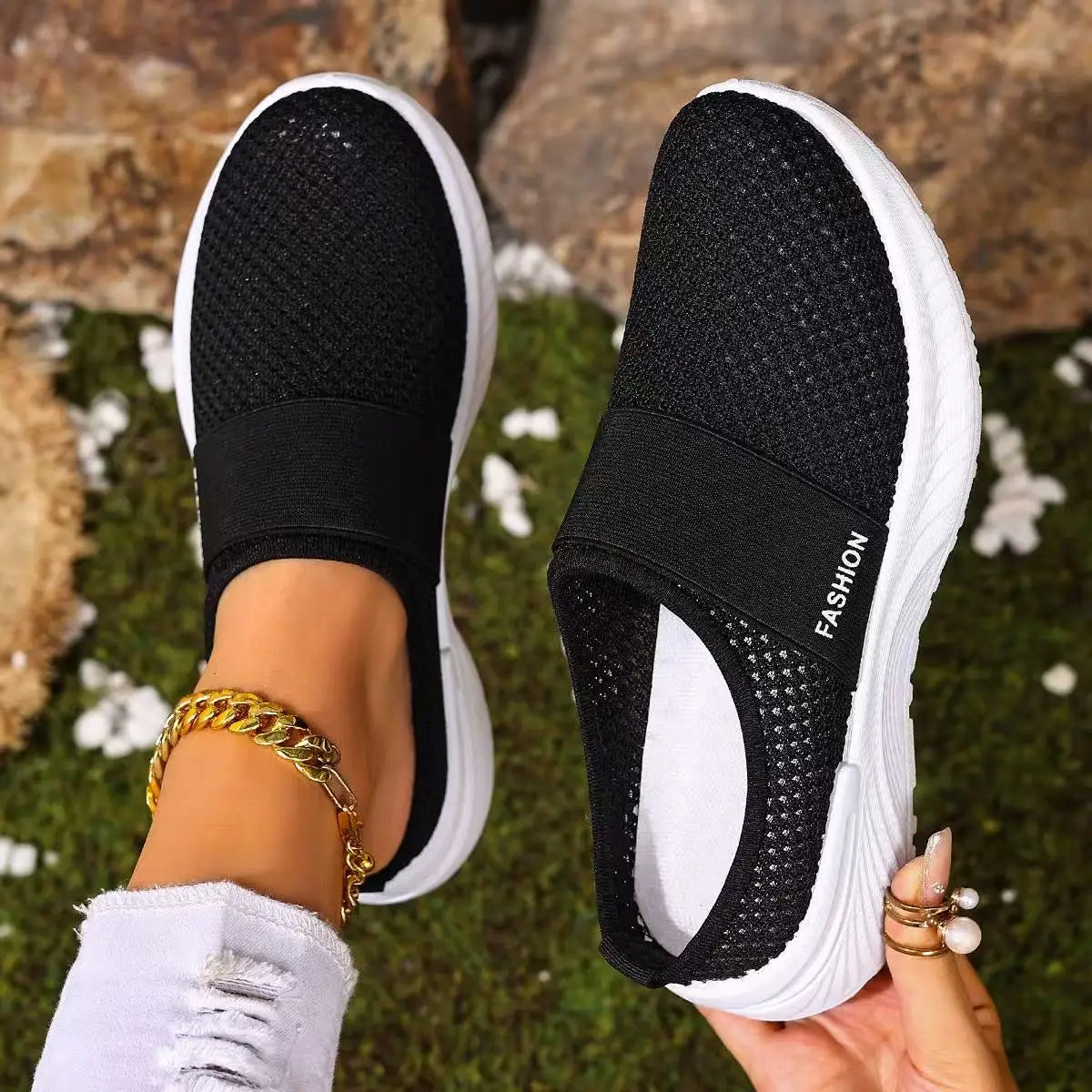 Women'S Casual Sports Shoes,Slip-On Breathable Lightweight Outdoor Walking Shoes,Comfortable Casual,Suitable for Summer Outdoor Zpaxo