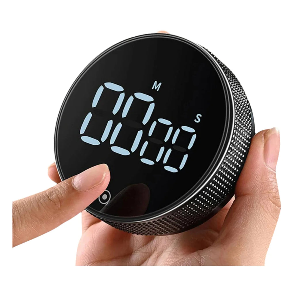 Magnetic Kitchen Timer – Rotary Mechanical Countdown Timer Kitchen Timer Zpaxo black