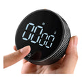 Magnetic Kitchen Timer – Rotary Mechanical Countdown Timer Kitchen Timer Zpaxo black