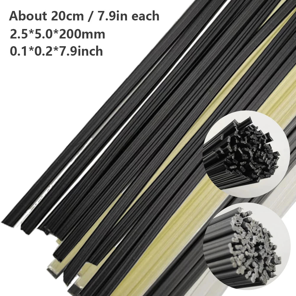 40pcs Welding Rods 200mm ABS/PP/PVC/PE Plastic Welding Sticks Soldering Tools Set For Plastic Welder Gun Bumper Repair Welding Zpaxo