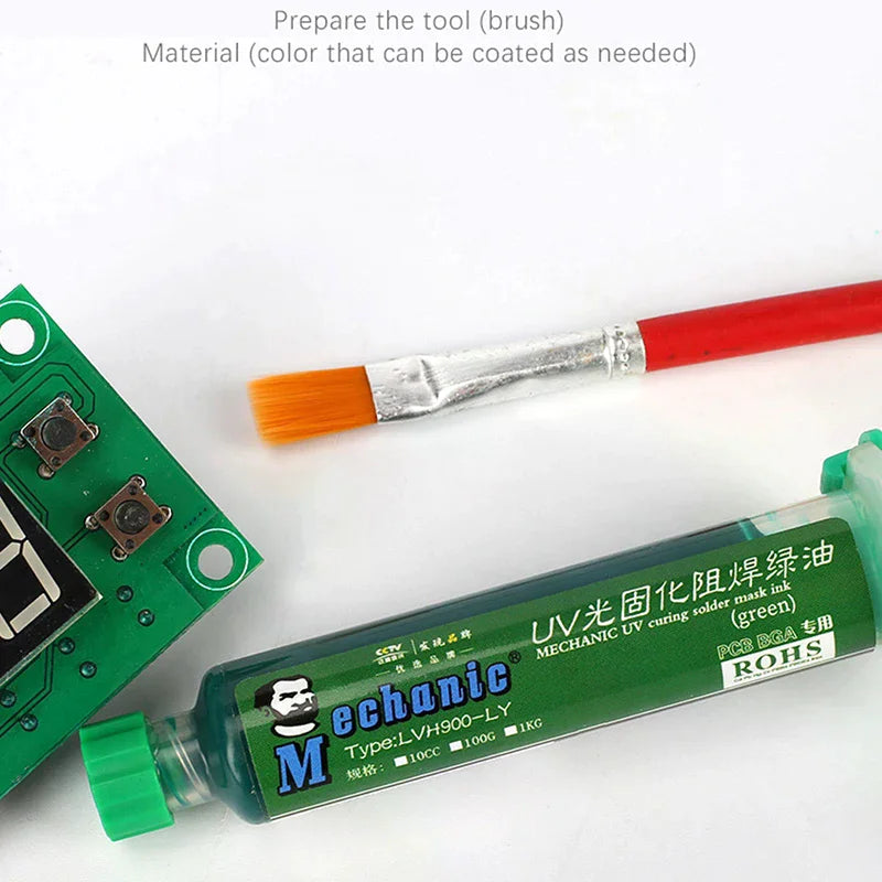 Prevent Corrosive Arcing 6 Colors Oil UV Photosensitive Solder Mask Ink BGA PCB Motherboard Paint Zpaxo