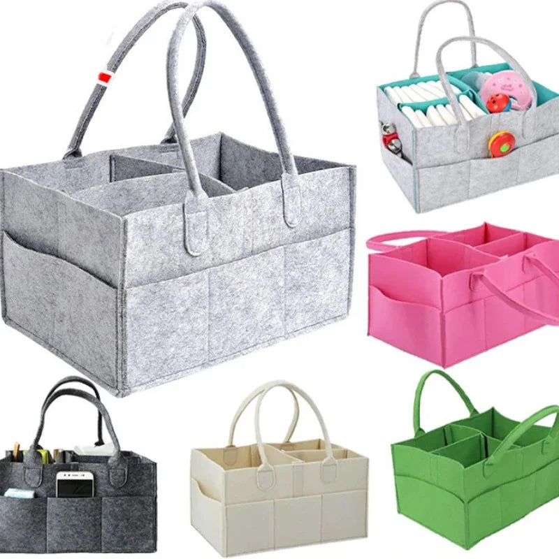 Children's Felt Diaper Storage Bag Baby Miscellaneous Toys Diapers Large Capacity Felt Diaper Bag Zpaxo