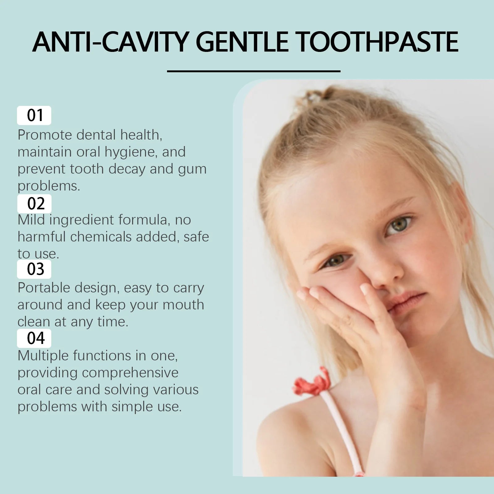 Kids Anti-Cavity Toothpaste – Enamel & Whitening for Children Kids Toothpaste Zpaxo