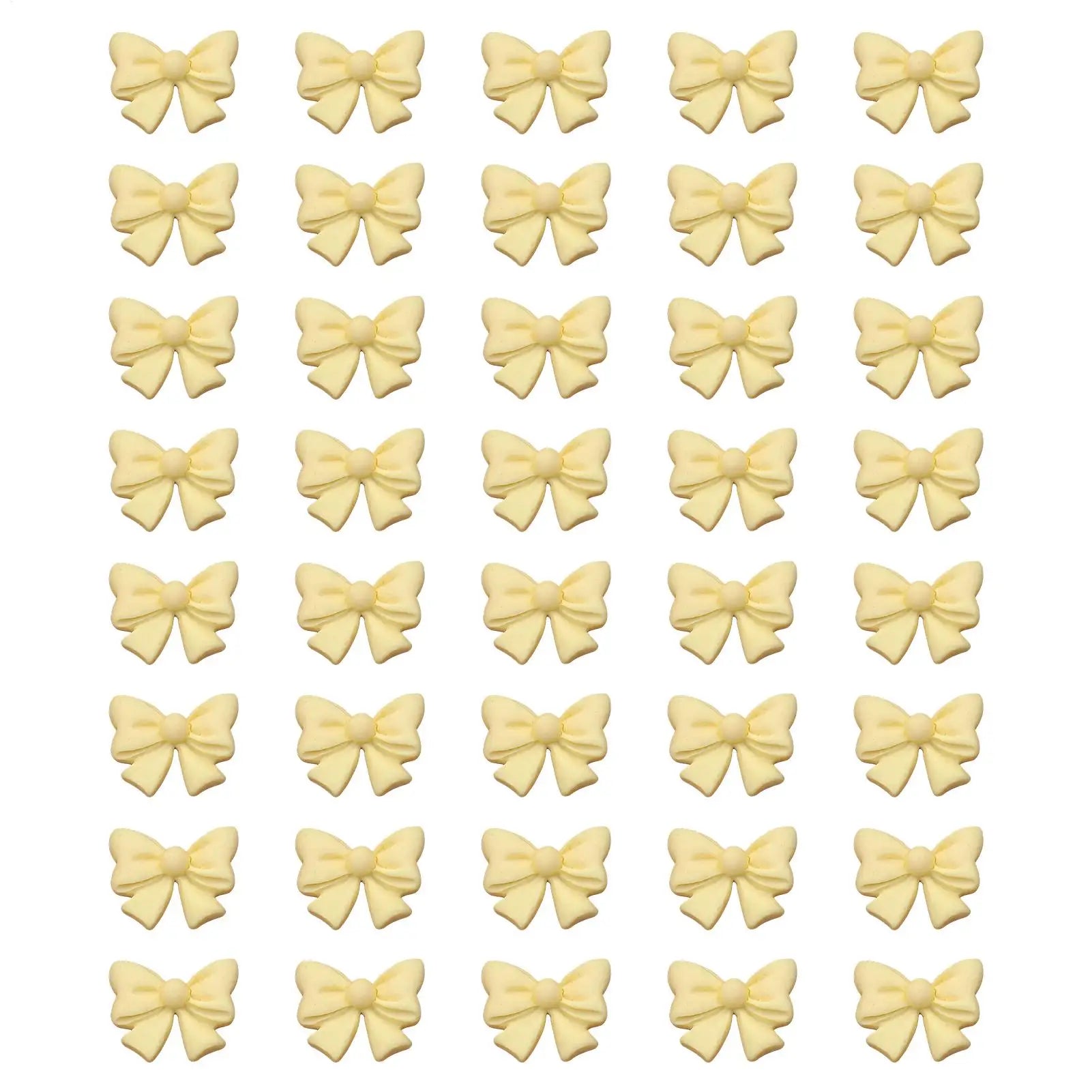 Bow Cake Toppers 40-Piece Cute Bowknot Cupcake Party Decors Birthday