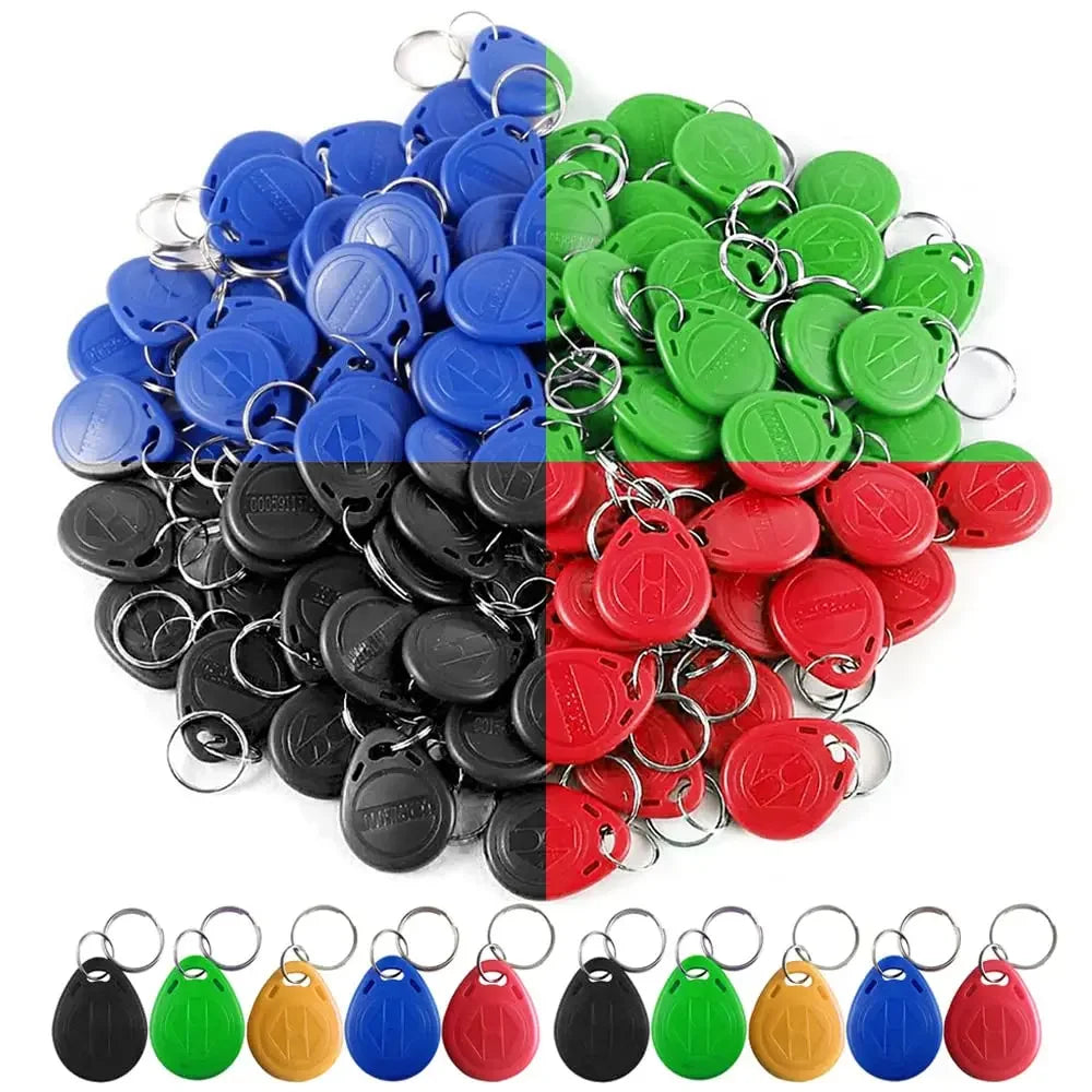 10pcs 125KHz T5577 Keyfobs Rewritable Duplicate Tag 5200 Proximity Copy Access Card ID Token Ring RFID Cloner Keychain Zpaxo