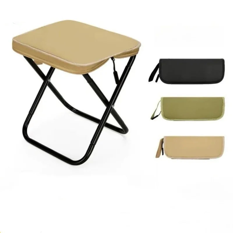 New Outdoor Pencil Case Folding Small Horse Tie Portable Handbag Stool Camping Picnic Stool Ultra Light Stool Train Queue Chair Zpaxo