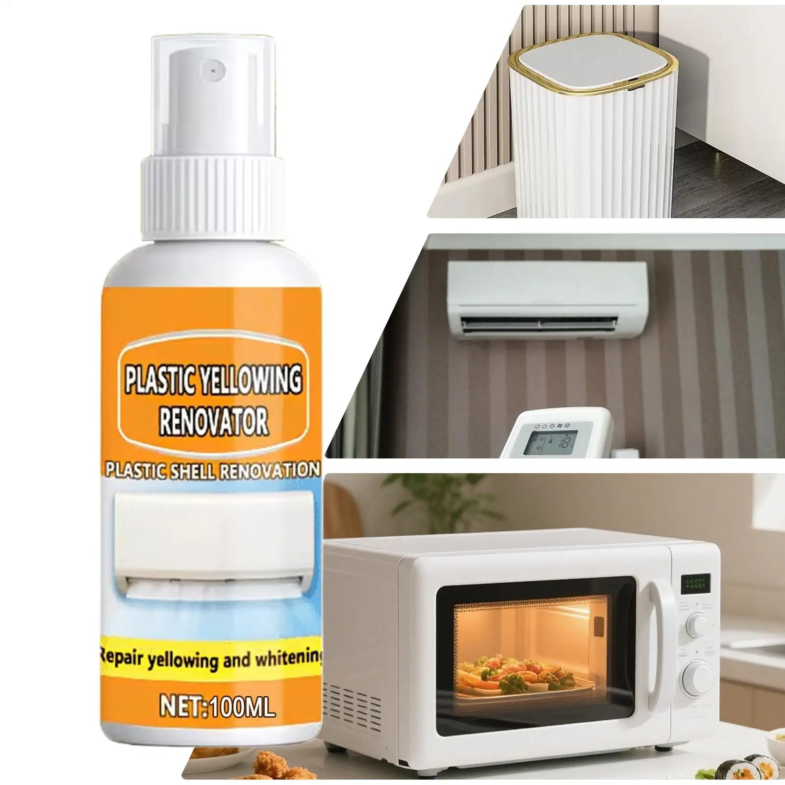 Yellowing Remover Spray Plastic Restorer Cleaner Multi Purpose Air