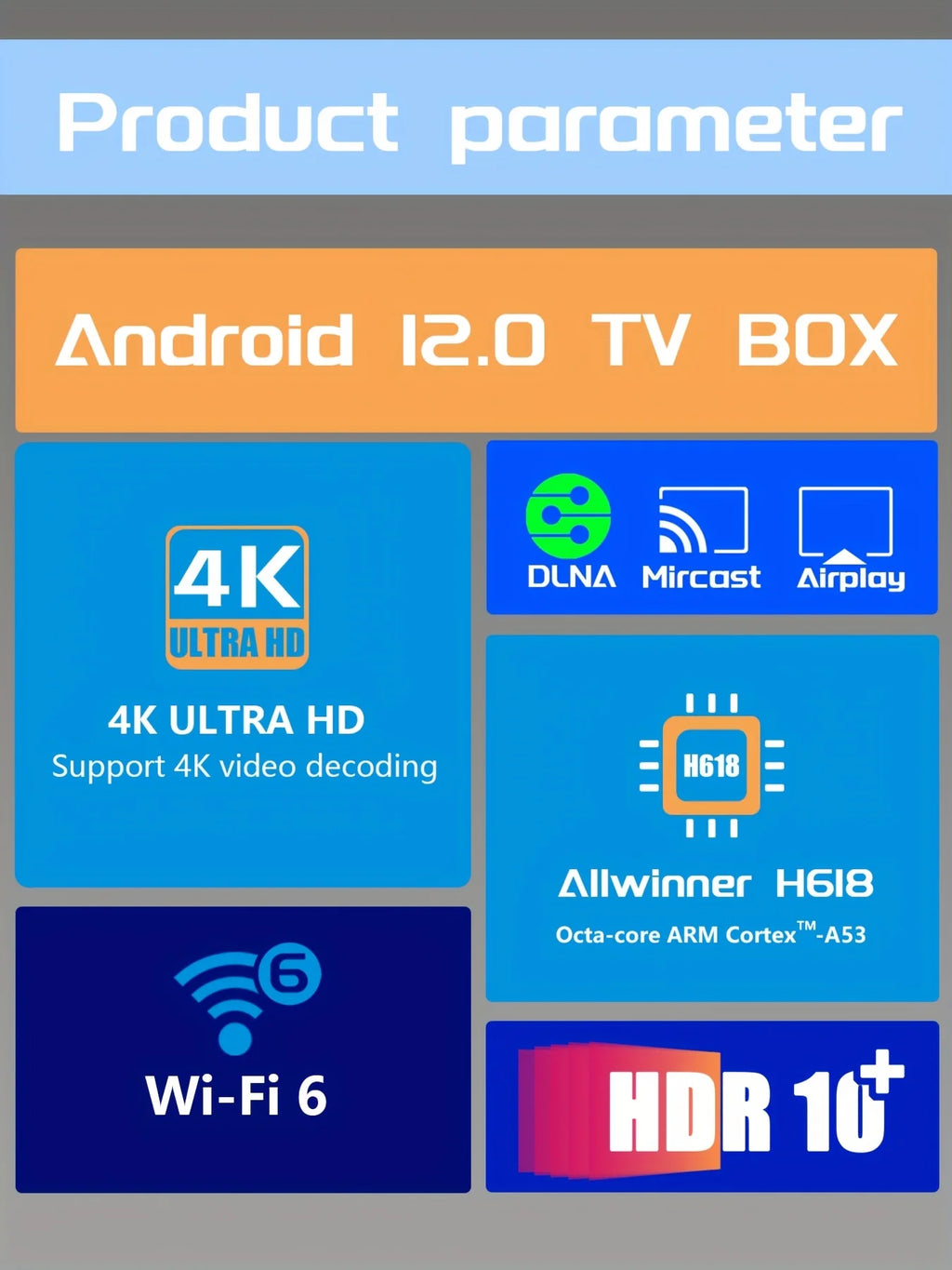 X98H TV Box Android12 Allwinner H618 2GB 16GB 4GB 32GB Storage 3D BT5 Zpaxo