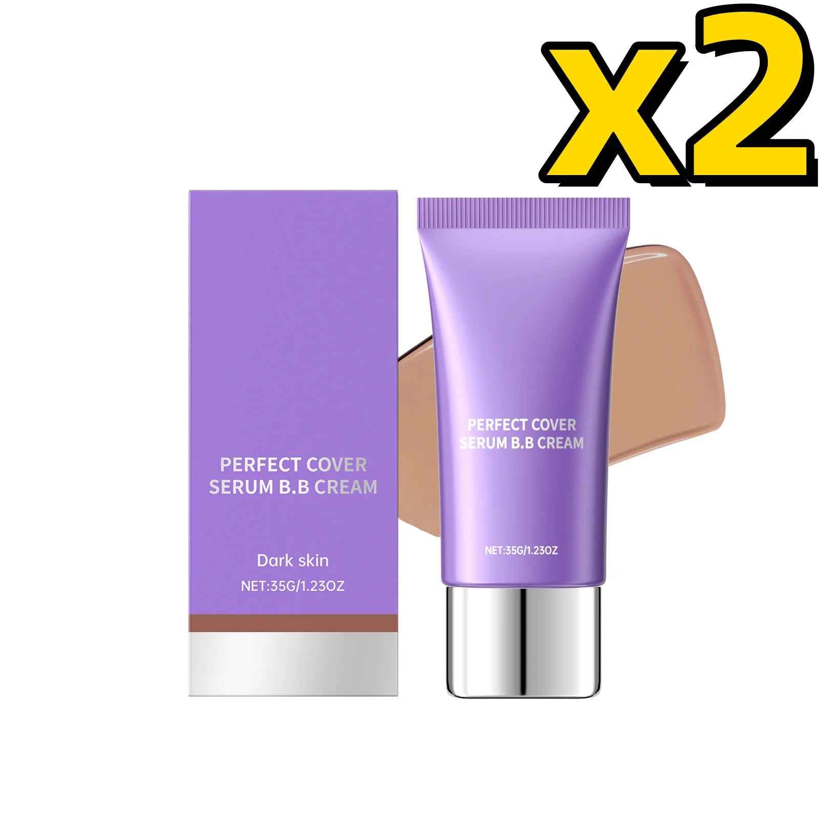 Perfect Cover BB Cream – Concealer, Hyaluronic Acid & SPF BB Cream Concealer Zpaxo Dark Skin X 2