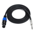652F Speaker Cable Speakon Male to 6.35mm 1/4" Male TS Speaker Cable Speak-on to 1/4 6.5mm TS Plug Zpaxo 6 CN