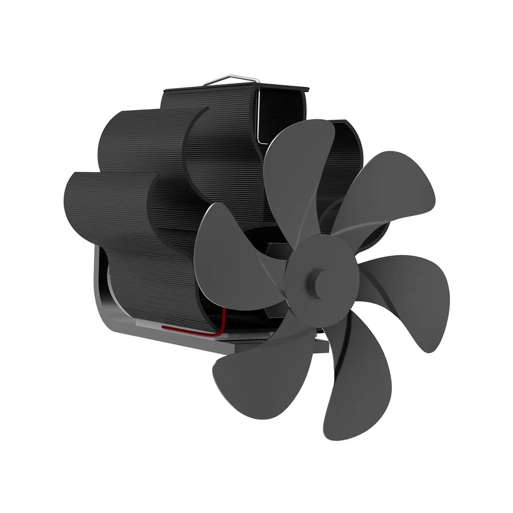 Heat Powered Flue Pipe Fireplace Fan – 6-Blade Silent Stove Fan Stove Fan Zpaxo