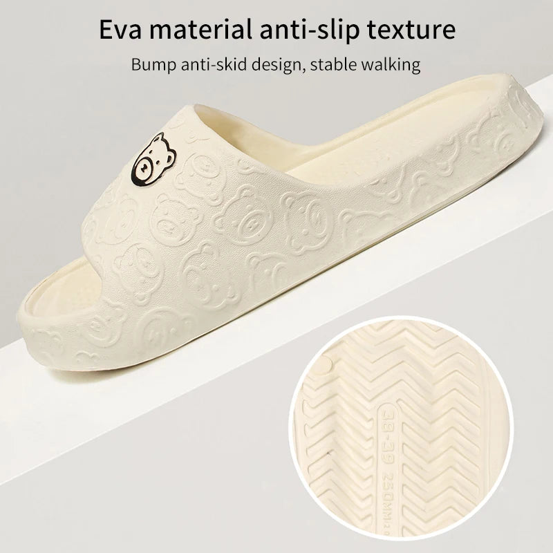 2025 Bathroom Girl Indoor Home Slippers Woman Non-slip Female Outer