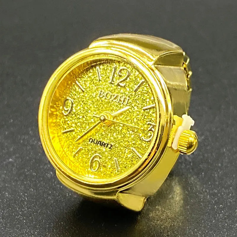RetroGem New Fashion Personality Ring Watches Adjustable Women's Party Banquet Jewelry Finger Accessories Rings Gifts for Women Zpaxo yellow