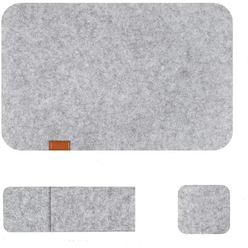 3-4pcs Set Placemat Table Mat Washable Felt Placemats Tableware Pad Non-Slip Placemat for Kitchen Bistro Tables Bars Coffee Shop Zpaxo 3pcs-silver 1 set