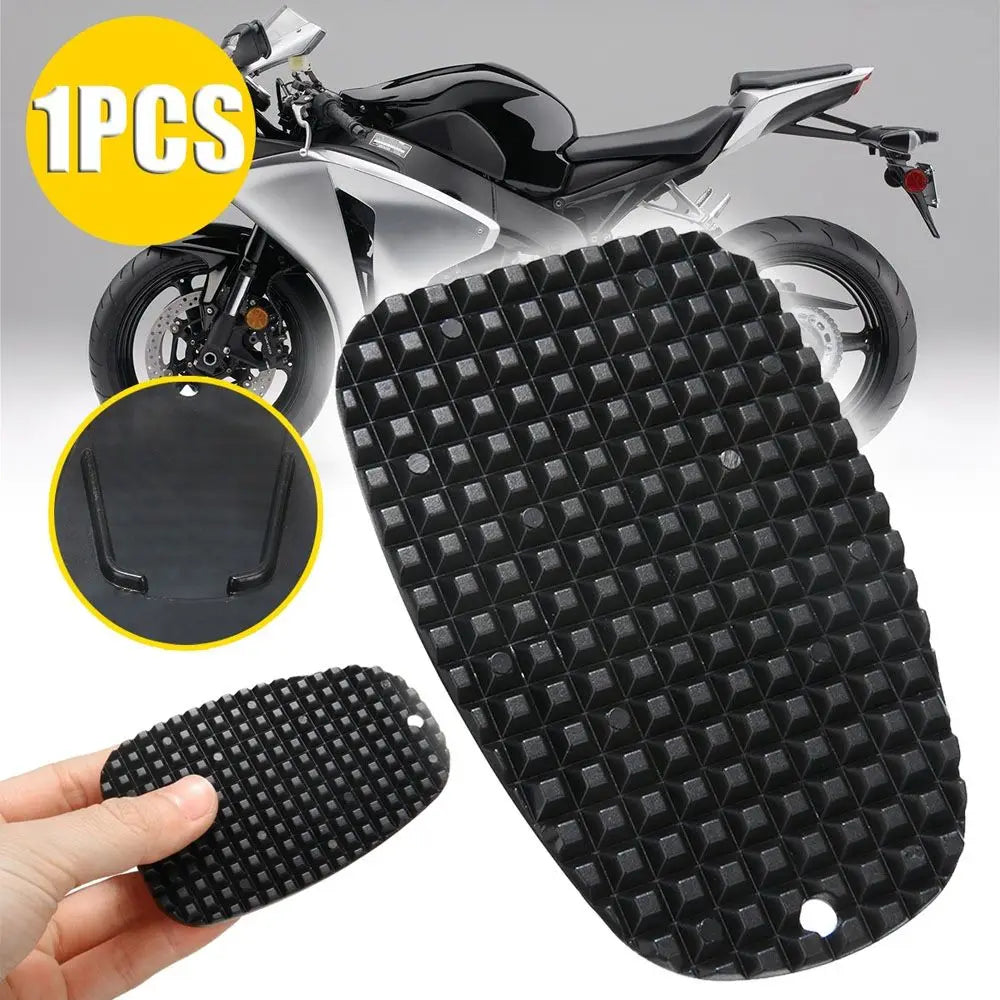 1 Pc Universal Motorcycle kickstand Pad Black Plastic Non-slip Base Plate Extension Support Foot Pad Zpaxo
