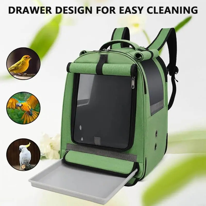Escape Proof Conure Travel Reinforced Stitching Permanent Slide Safety