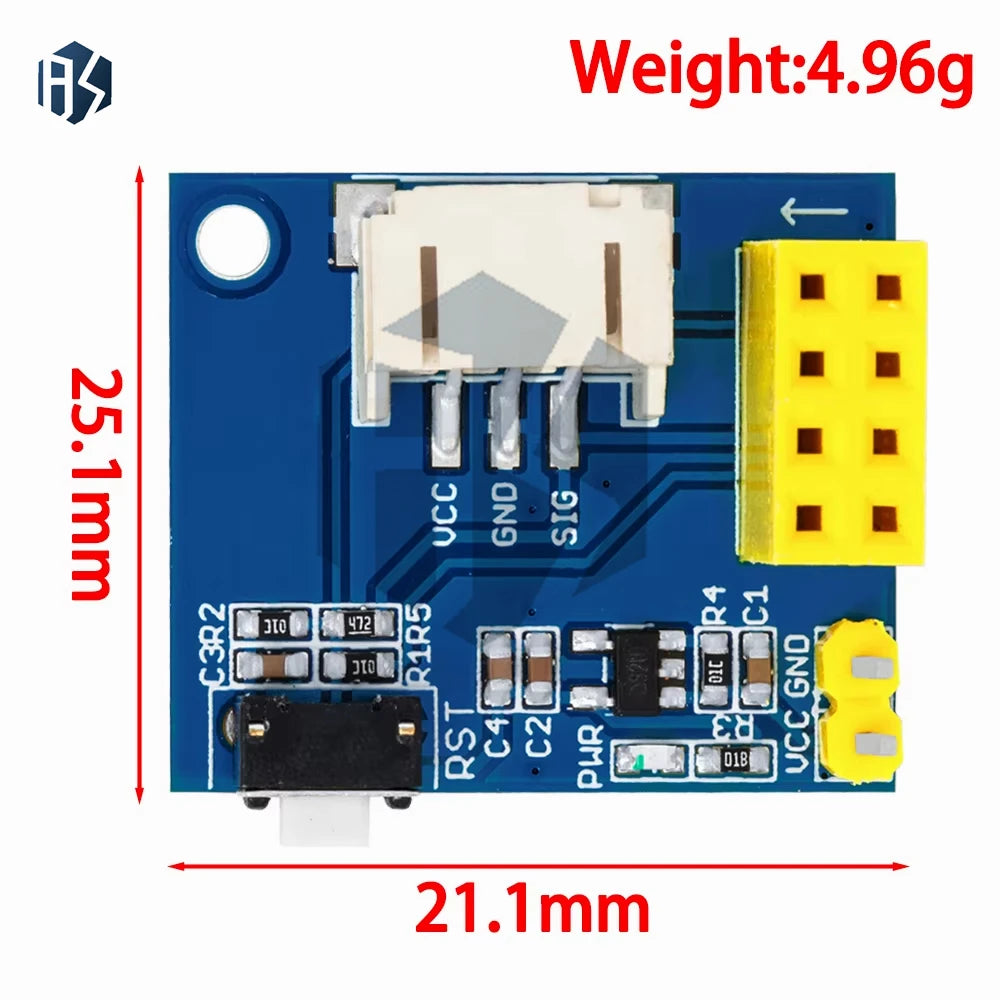 1PCS ESP8266 ESP-01 ESP-01S RGB LED Controller Module for Arduino IDE WS2812 Light Ring Smart Electronic DIY Zpaxo