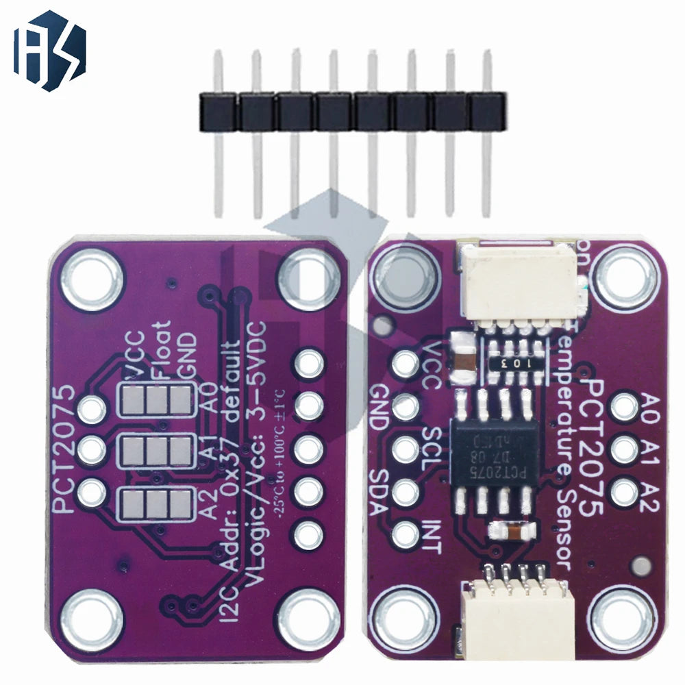 DC 3V-5V PCT2075 Digital Temperature Sensor Breakout Board STEMMA QT Zpaxo