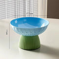 Elegant Large Washable Fruit Bowl Pedestal Chic Hygienic Tabletop Zpaxo Blue