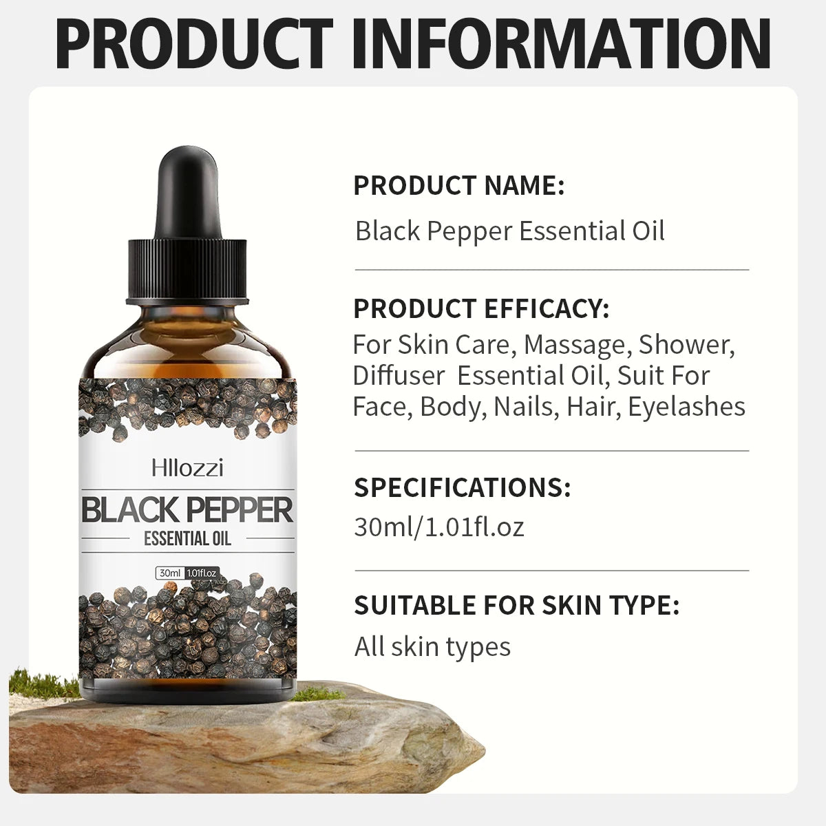 Black Pepper Essential Oil Pure Relieve Stress Suitable Aromatherapy Zpaxo