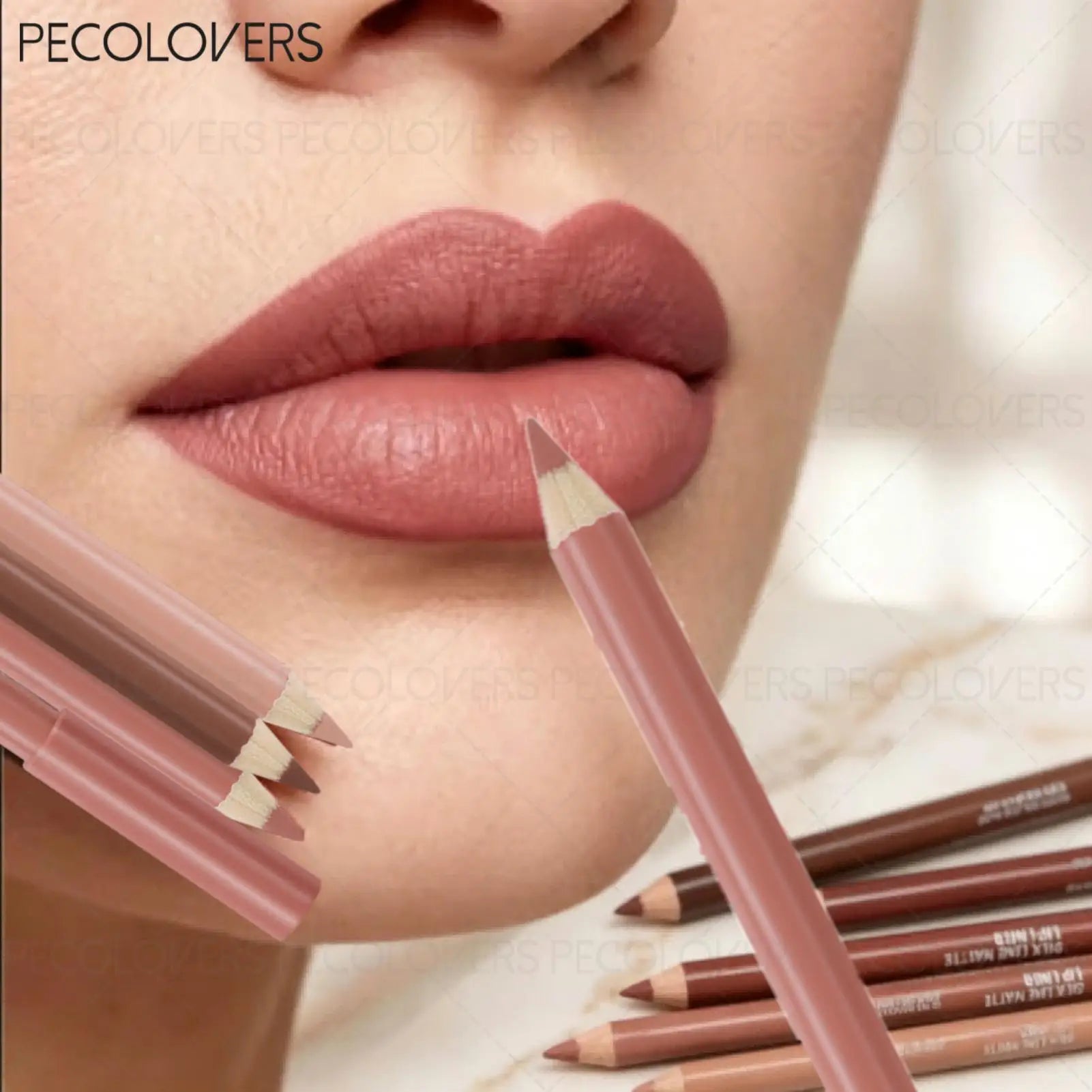 Matte Lip Liner Pencil Waterproof Long Lasting Smudge Proof Pigmented