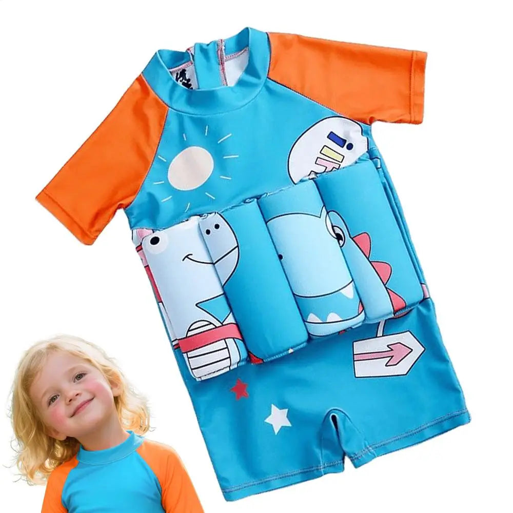Floatie Swimsuit Floating Bathing Suit Floatie Swimsuit Quick-Drying Swim Vest Swimwear Dinosaur Trainer for Boys Girls Pool Zpaxo A100 United States