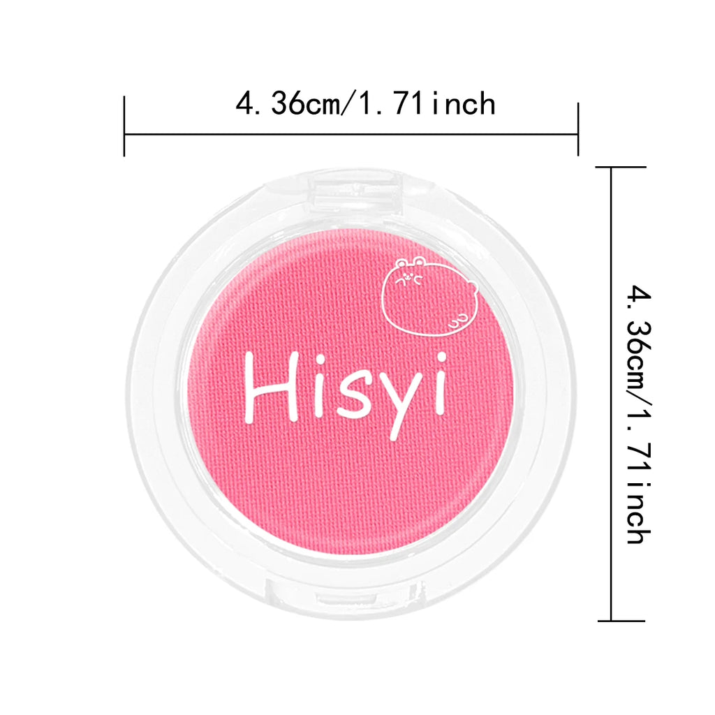 Daily single-color blush - Blush with a subtle wine-like sheen, fine glittering, natural color palette, pure makeup allure Zpaxo
