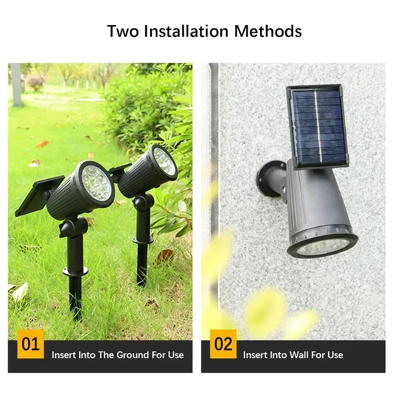 KDULIT 9 LED Solar Garden Spotlight – IP65 Waterproof Outdoor Lamp