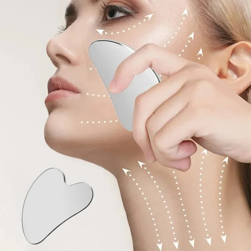 Stainless Steel Gua Sha Scraper Skin Beauty Care Face Massager Full Body Neck Guasha Detox SPA Masssage Tool Stress Relax Zpaxo