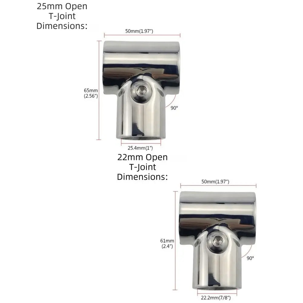 316 Stainless Steel Boat Hand Rail Fittings Corrosion Resistant 90 Zpaxo
