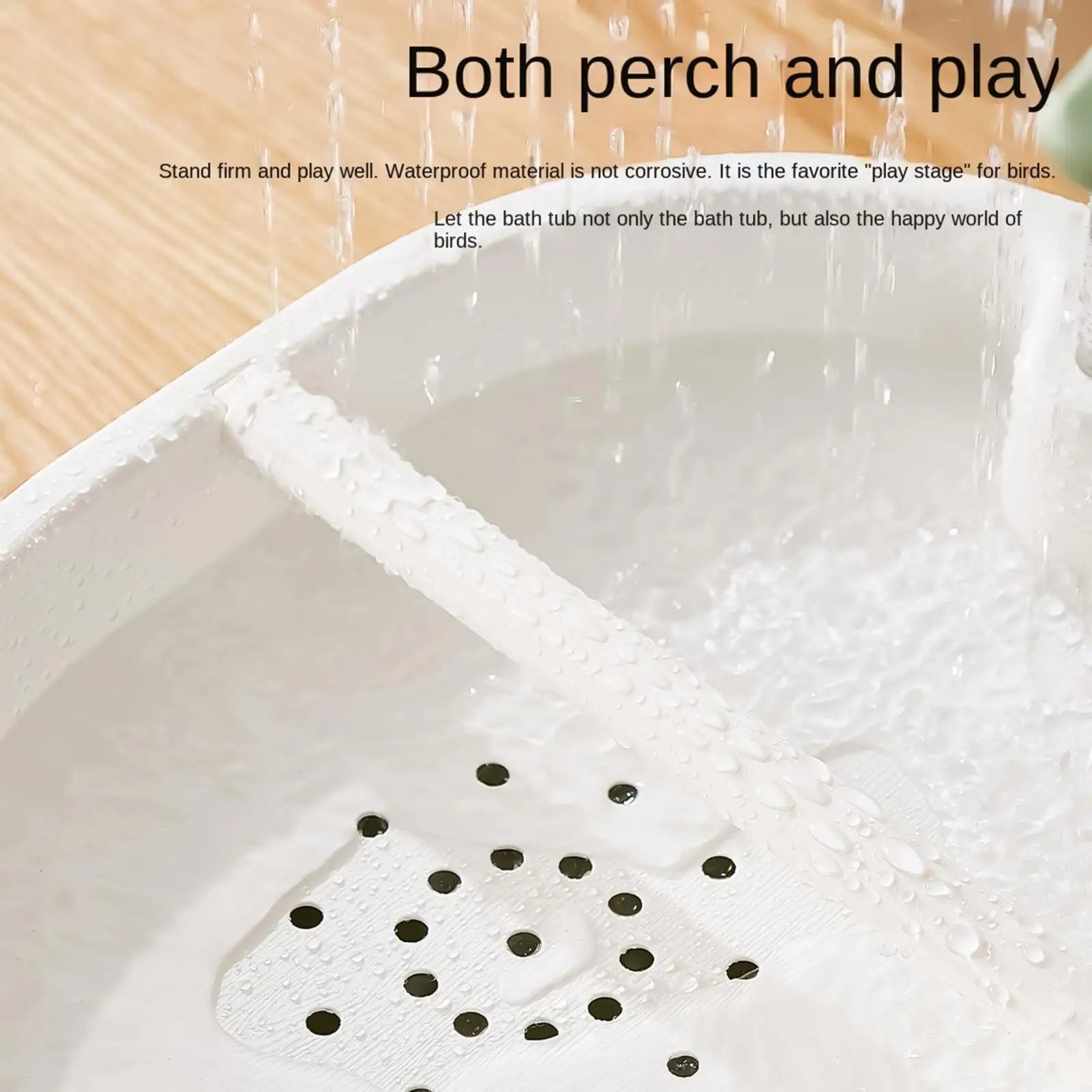 Bird Shower Non-slip Electric Bathtub Parakeet Bath Fountain Finch