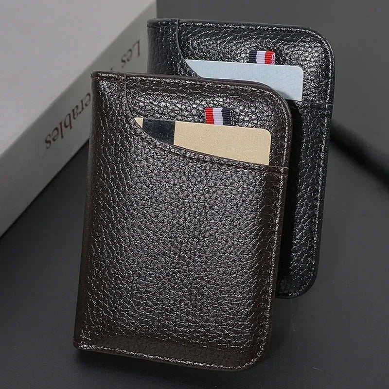 Ultra-Thin PU Leather Slim Card Holder Wallet | Unisex Mini