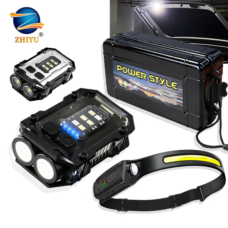 Mini Rechargeable LED Flashlight – 8 Modes, Magnetic & COB Light