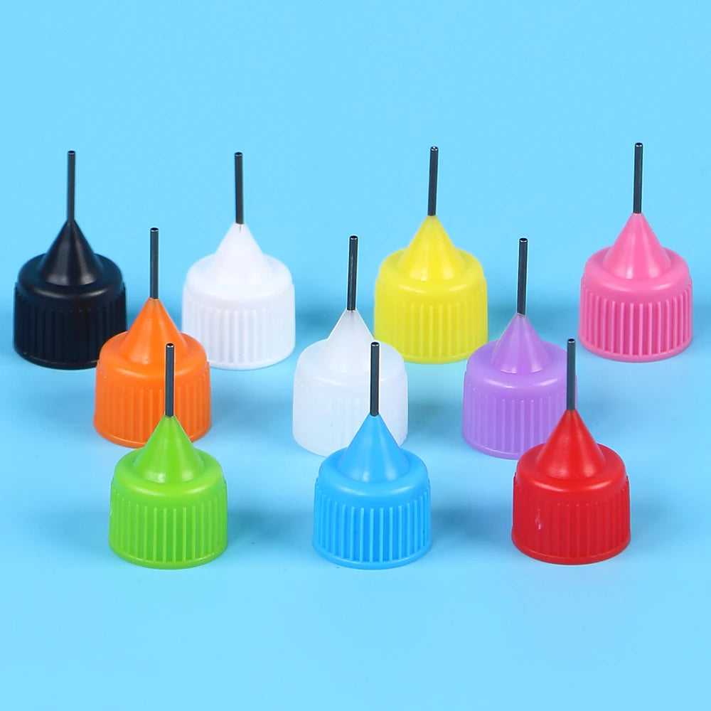 Precision Tip Applicator Bottle 10ml 4 Needle Tip Squeeze Bottles and 10 Tips for Acrylic Painting DIY Quilling Paper Craft Zpaxo