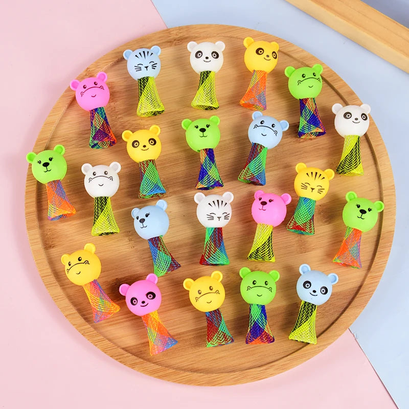 10/20PCS Cartoon Mini Animal Jumping Doll Games Toys for Kids Birthday Party Favors Goodie Bag Piniata Fillers Baby Shower Gift Zpaxo 20pcs