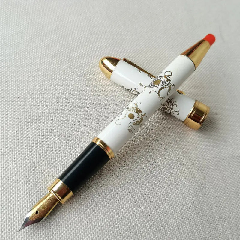 Vintage Beijing Jinxing Fountain Pen, Fine Tip, Metal Barrel, Adult Writing, Iridium Point, Retro, Zpaxo jinxing