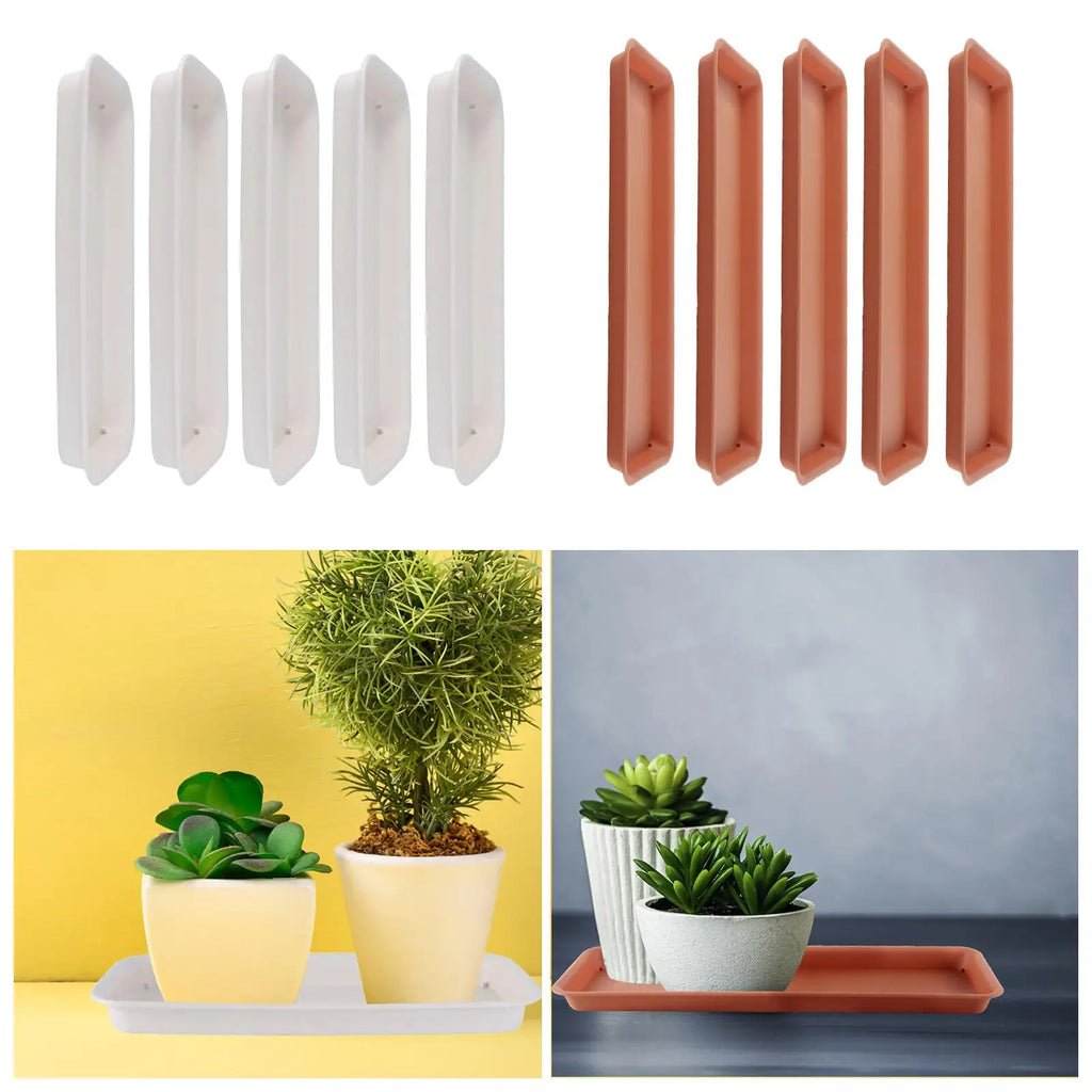 5 Pieces Plant Saucers Plant Trays Planter Trays Plant Pot Saucers for Yard Balcony Windowsill Indoors Outdoor Courtyard Zpaxo