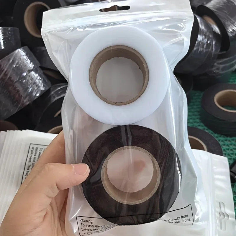 Iron-On Hem Tape 2 Rolls – Black & White Fusible Web Sewing